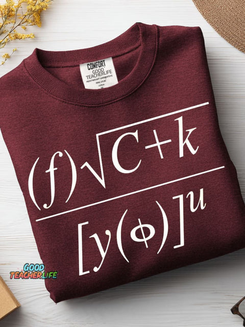 Mathematical Equations F U Casual Sweatshirt