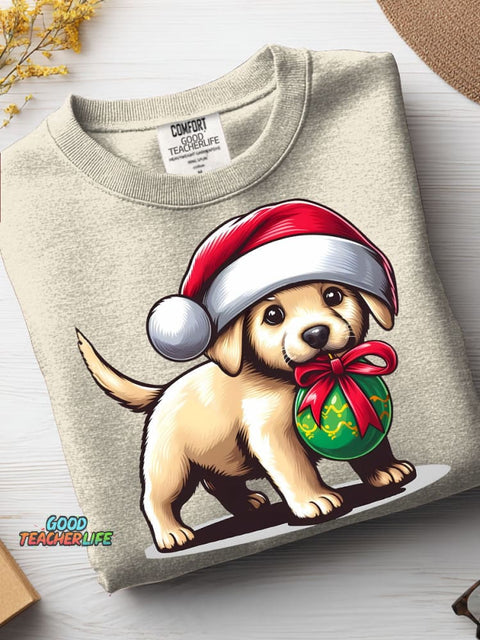 Christmas Dog Decoration Pattern Casual Sweatshirt