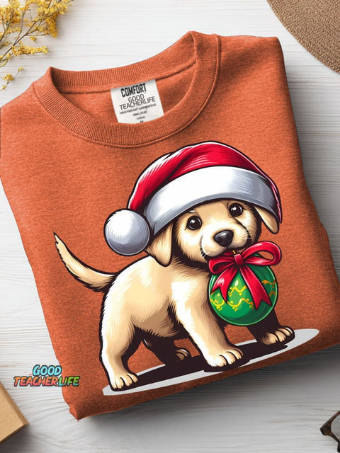 Christmas Dog Decoration Pattern Casual Sweatshirt