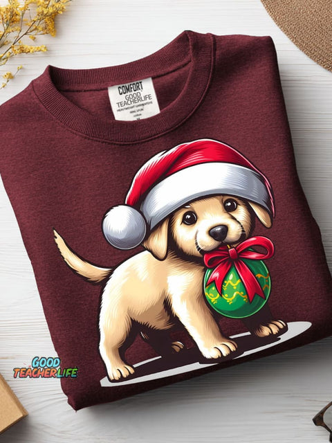 Christmas Dog Decoration Pattern Casual Sweatshirt