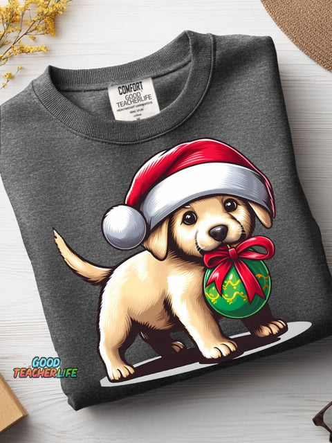 Christmas Dog Decoration Pattern Casual Sweatshirt