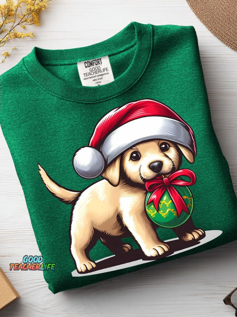 Christmas Dog Decoration Pattern Casual Sweatshirt