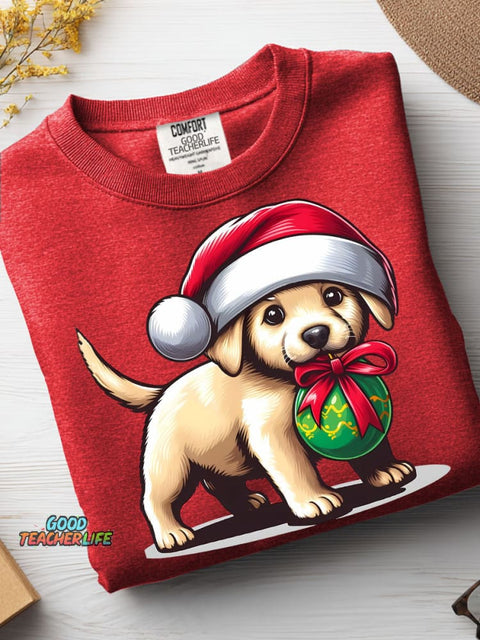 Christmas Dog Decoration Pattern Casual Sweatshirt