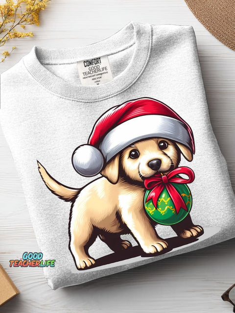 Christmas Dog Decoration Pattern Casual Sweatshirt