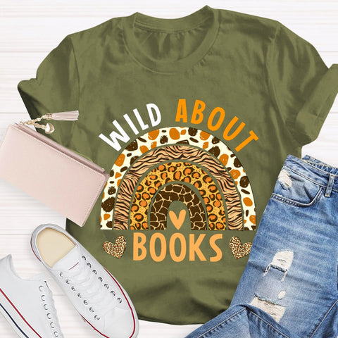 Wild About Books Leopard Rainbow T-Shirt
