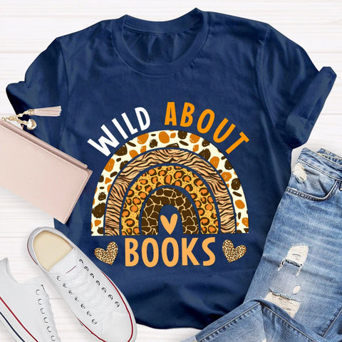 Wild About Books Leopard Rainbow T-Shirt
