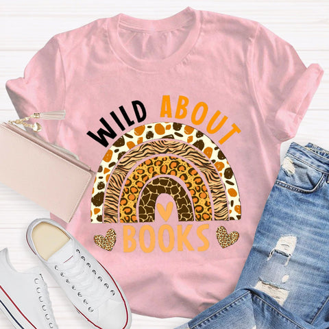 Wild About Books Leopard Rainbow T-Shirt
