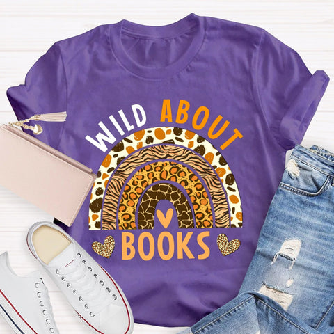 Wild About Books Leopard Rainbow T-Shirt