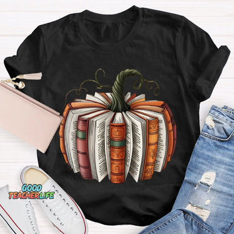 Pumpkin Books Halloween T-shirt
