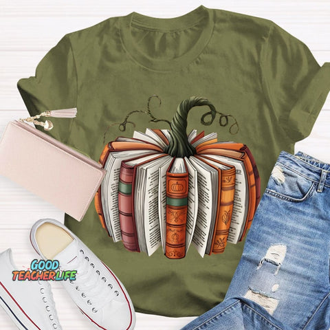 Pumpkin Books Halloween T-shirt