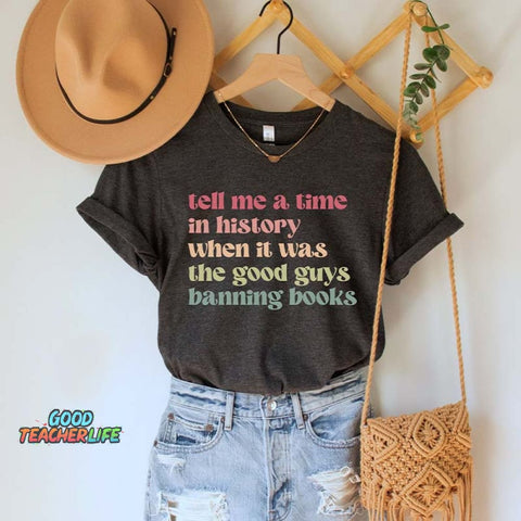 The Good Guys Banning Books Reading T-Shirt