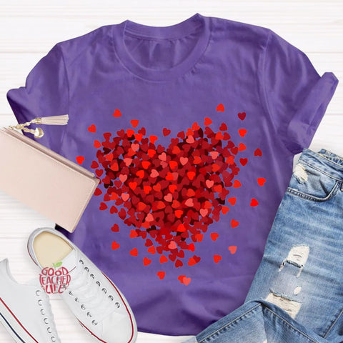 Let Love Fill Your Heart Teacher T-Shirt