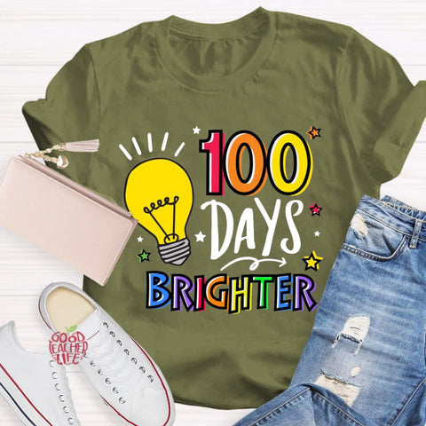 100 Days Brighter Teacher T-Shirt