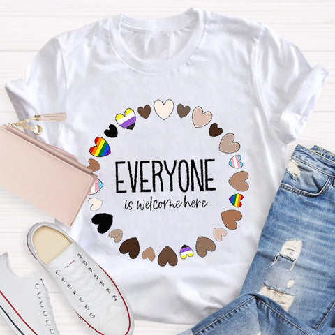 Everyone Is Welcome Teacher T-Shirt