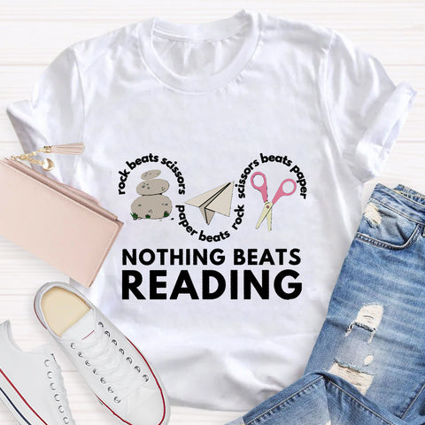 Rock Paper Scissors Nothing Beats Reading T-Shirt