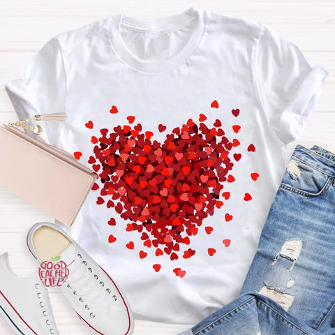 Let Love Fill Your Heart Teacher T-Shirt