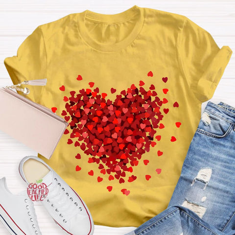 Let Love Fill Your Heart Teacher T-Shirt