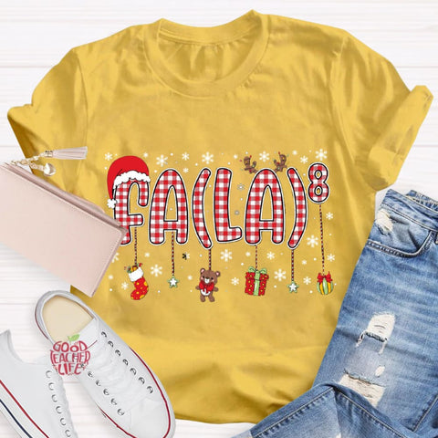 Fala Fun Numbers Christmas Teacher T-Shirt