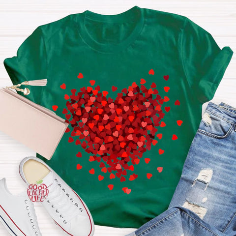 Let Love Fill Your Heart Teacher T-Shirt