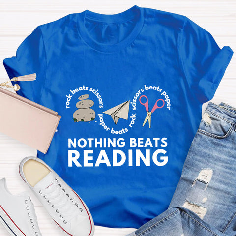 Rock Paper Scissors Nothing Beats Reading T-Shirt