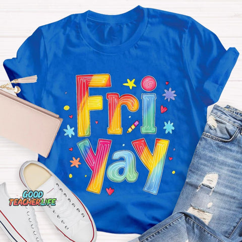 Personalize Day Fri Yay Teacher T-Shirt