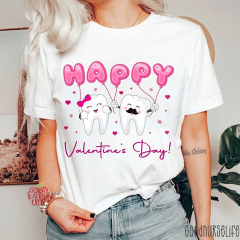 Happy Valentine's Day Dental Nurse T-Shirt