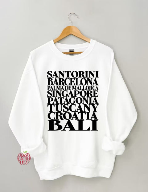 Travel Cities Vacation Sweatshirt