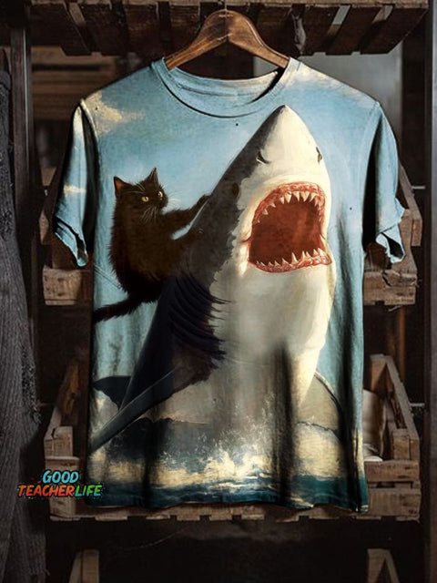 Funny Cat Prints Casual T-shirt