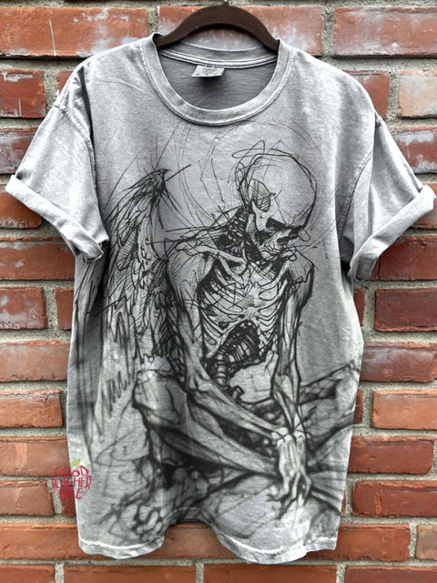 Skull Print Casual T-shirt