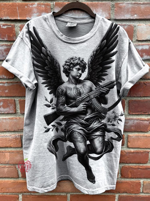 Dark Angel Print Casual T-shirt