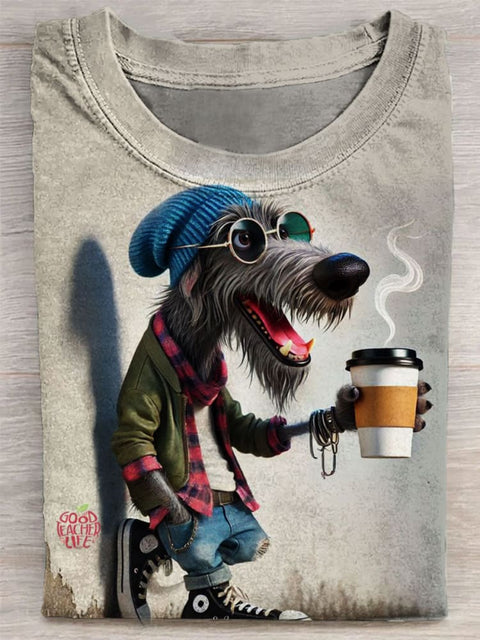 Funny Dog Print Casual T-shirt