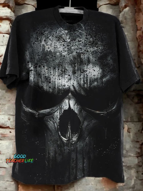 Skull Print Casual T-shirt