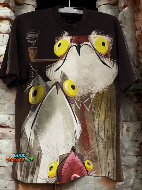 Funny Art Print Casual T-shirt