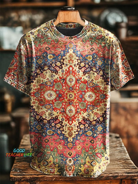 Ethnic Floral Print Casual Top