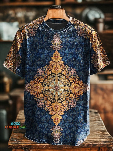Ethnic Floral Print Casual Top