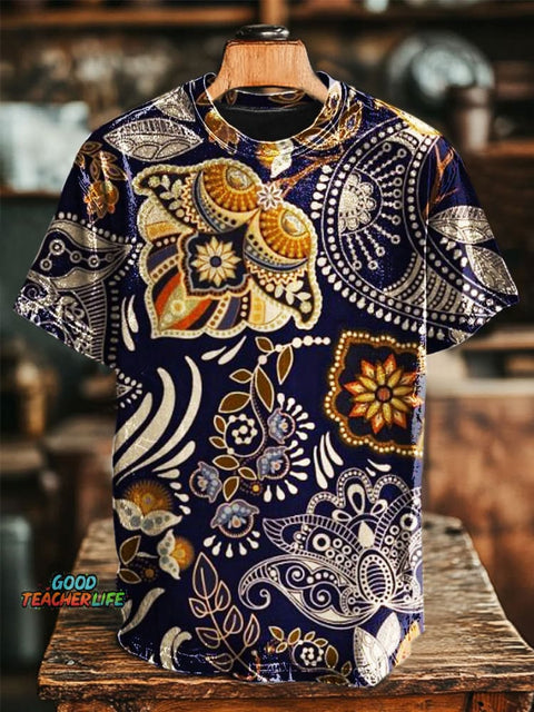 Floral Art Print Casual Top