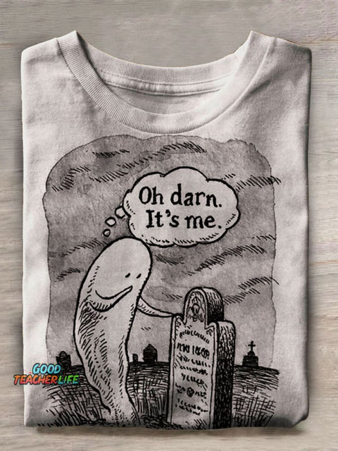 On Darn It's Me Print Casual Top