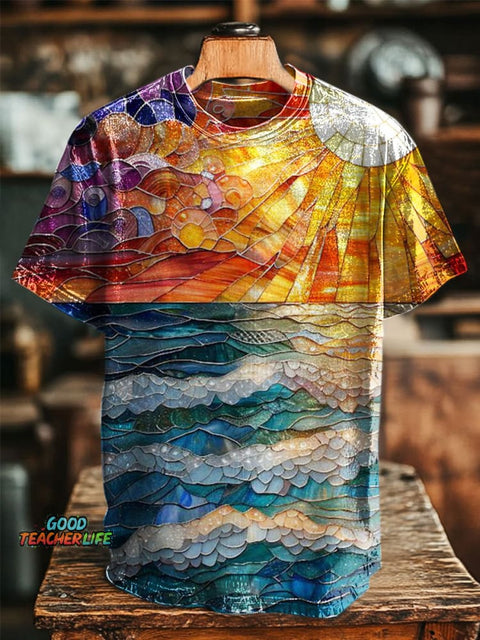 Colorful Art Printed Casual Top
