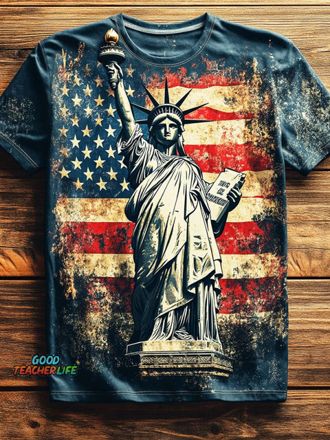 Statue of Liberty Print Casual T-shirt