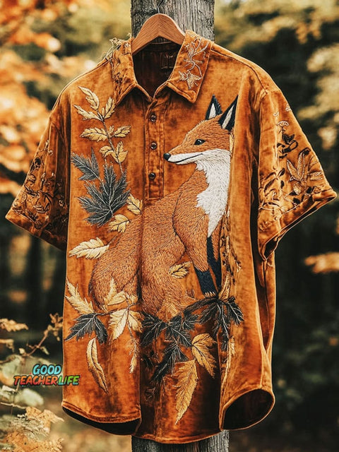 Flower Fox Print T-shirt