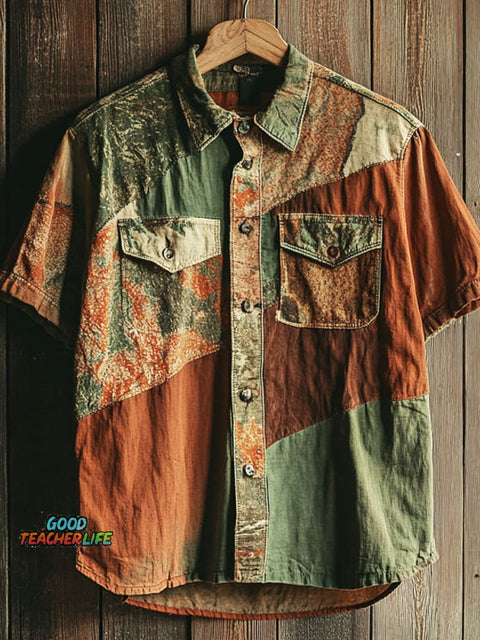 Abstract Art Print Casual Shirt