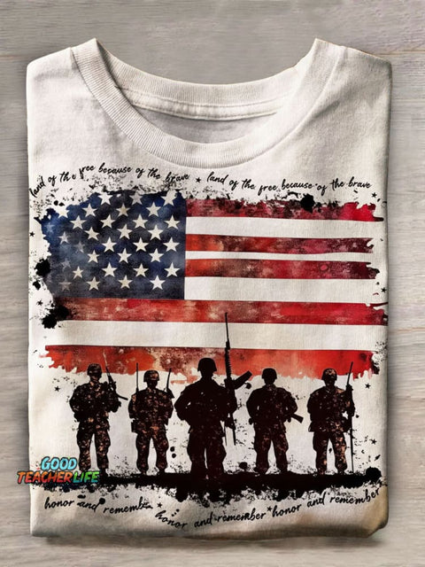 USA Print Casual T-shirt