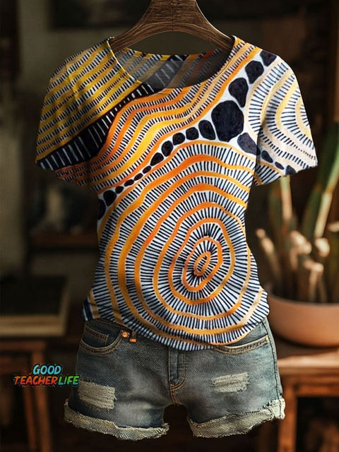 Abstract Art Print Casual T-shirt