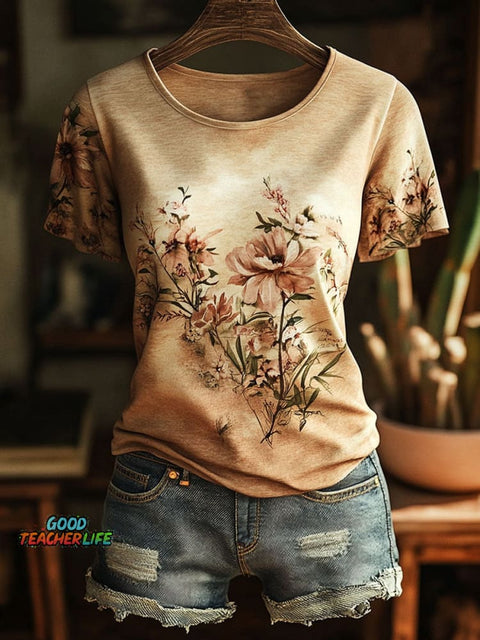 Women's Floral Print Casual Top