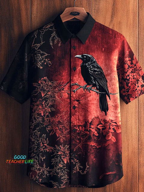 Dark Crow Art Print Casual Shirt