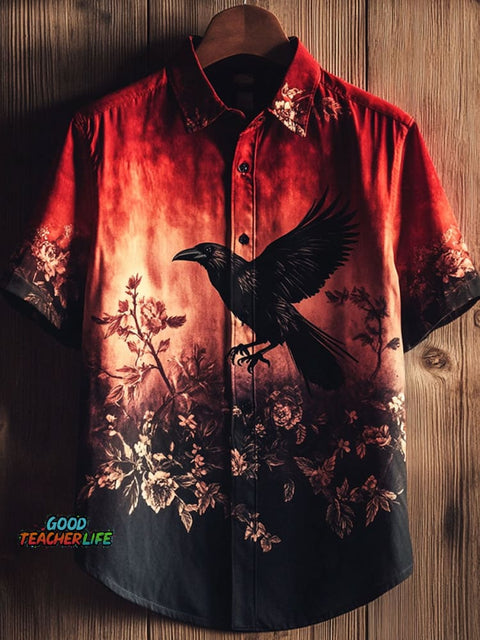 Dark Crow Art Print Casual Shirt