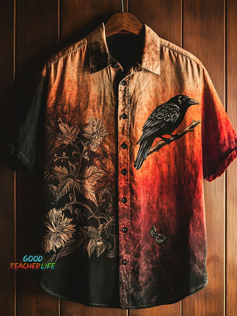 Dark Crow Art Print Casual Shirt