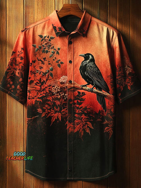 Dark Crow Art Print Casual Shirt