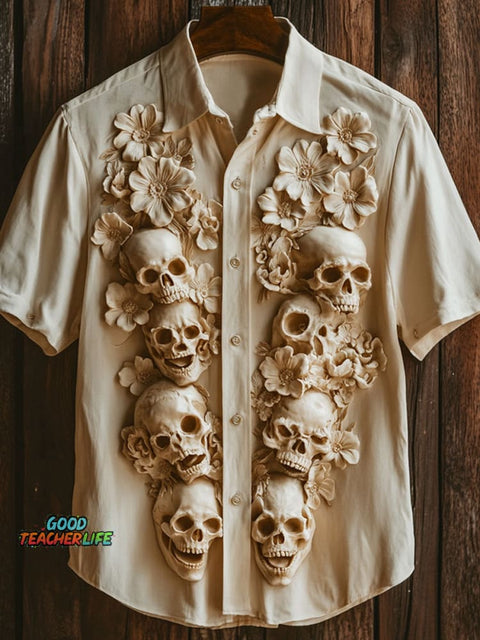 Skull Print Casual Shirt