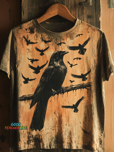 Dark Crow Art Print Casual T-shirt